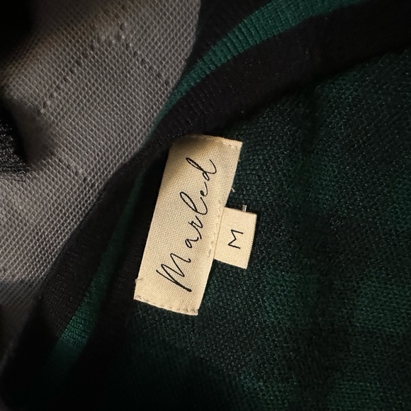 Marled Checkered Plaid Cardigan Sweater Size M - Picture 6 of 6